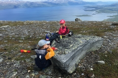 Vi passade på att äta lite medhavd lunch på fjället.