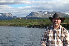 Bakgrunden med Lapporten och Abisko naturvetenskapliga forskningsstation är vackert som en tavla!